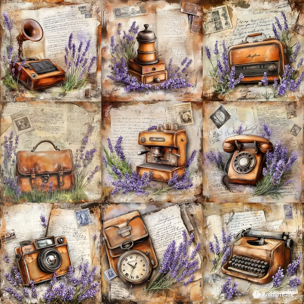 Journal Object Junk Journal Scrapbook Vintage Objects Midjourney Prompt | PromptBase
