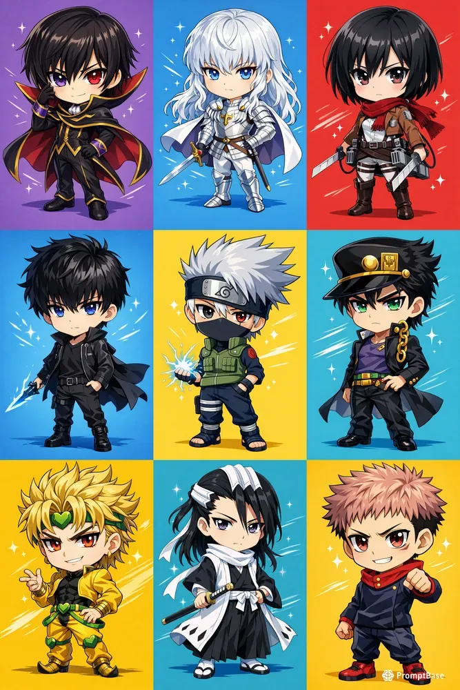 Kawaii Chibi Anime Characters ChatGPT Image Prompt | PromptBase