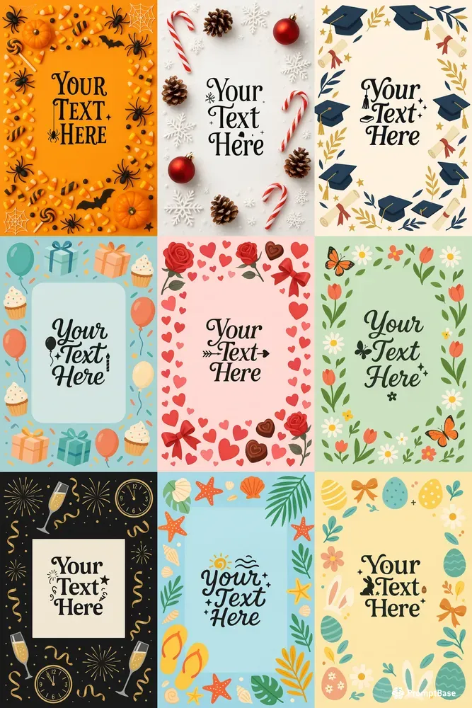 Customizable Poster Template Packs ChatGPT Image Prompt | PromptBase