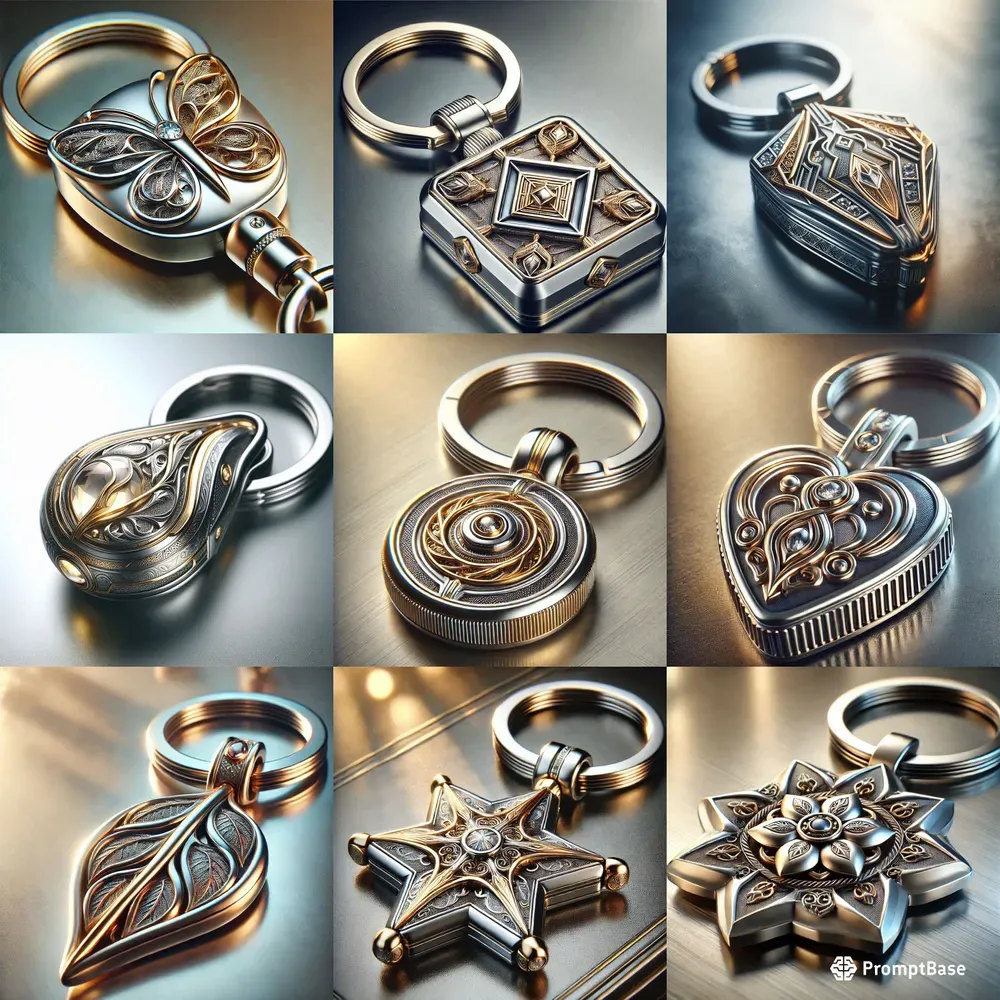 Amazing Keychain Design Elegant Keychain Designs With Charms DALL·E Prompt | PromptBase