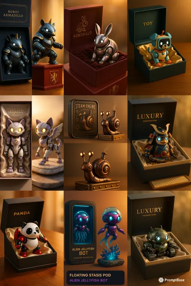 Creature Display Library Luxury Mecha Creature Displays ChatGPT Image Prompt | PromptBase
