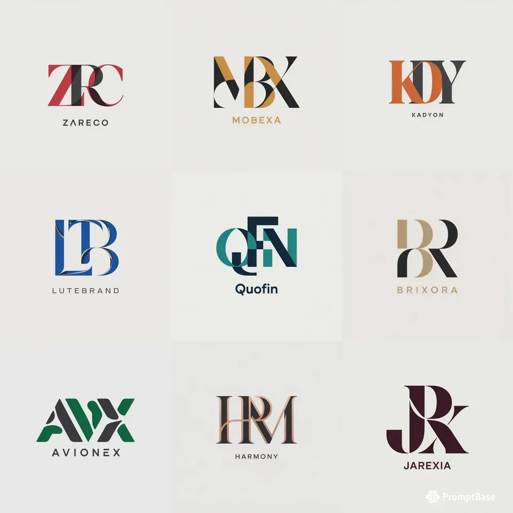 Modern Lettermark Logos Ideogram Prompt | PromptBase