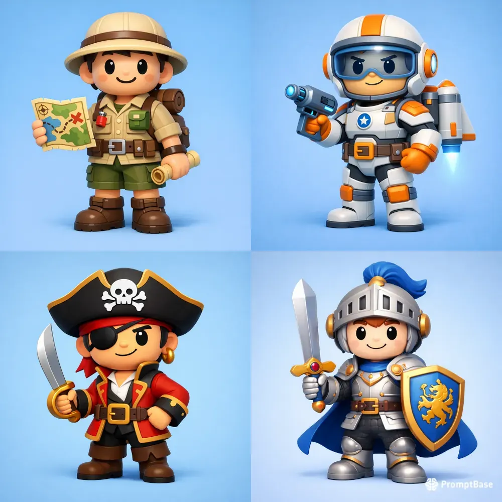 Modular Game Character Generator ChatGPT Image Prompt | PromptBase