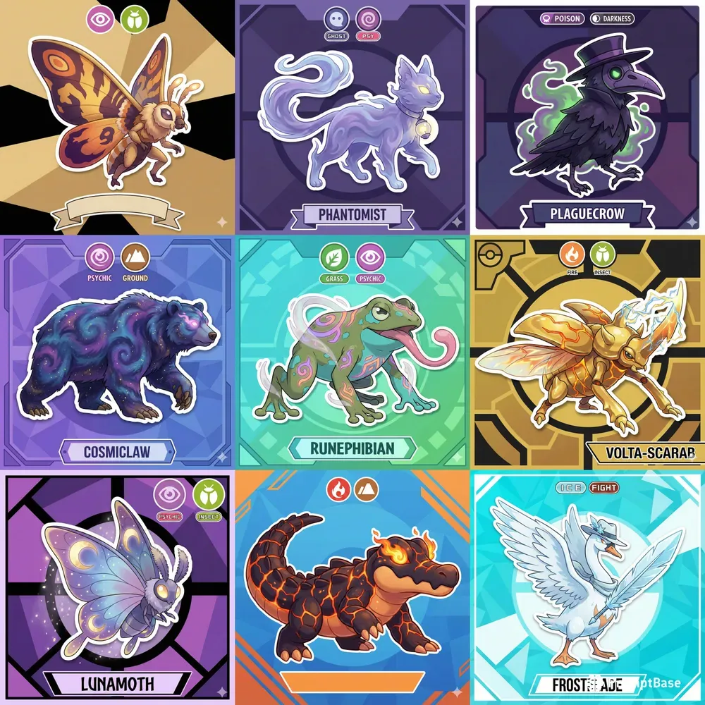 Relic Fakemon Fakemon Creature Designs Gemini Image Prompt | PromptBase