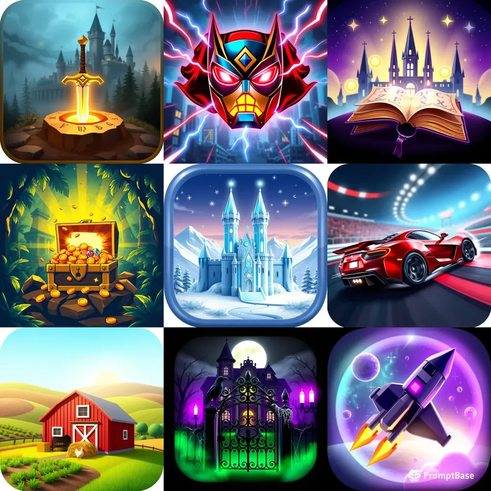 Dynamic Roblox Game Icons FLUX Prompt PromptBase