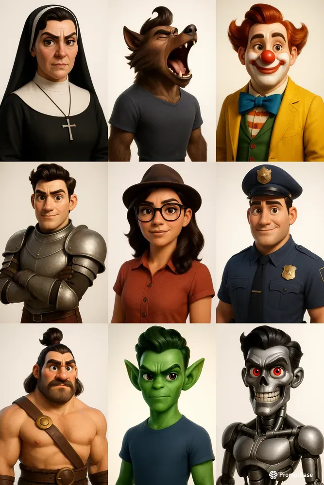 Realistic 3D Cartoon Characters ChatGPT Image Prompt | PromptBase