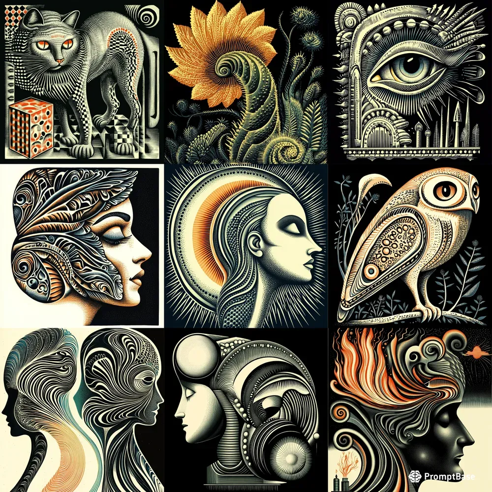 exploding ink drawings midjourney prompt | promptbase... Surrealist Ink Engraving Art Style Midjourney Prompt | PromptBase