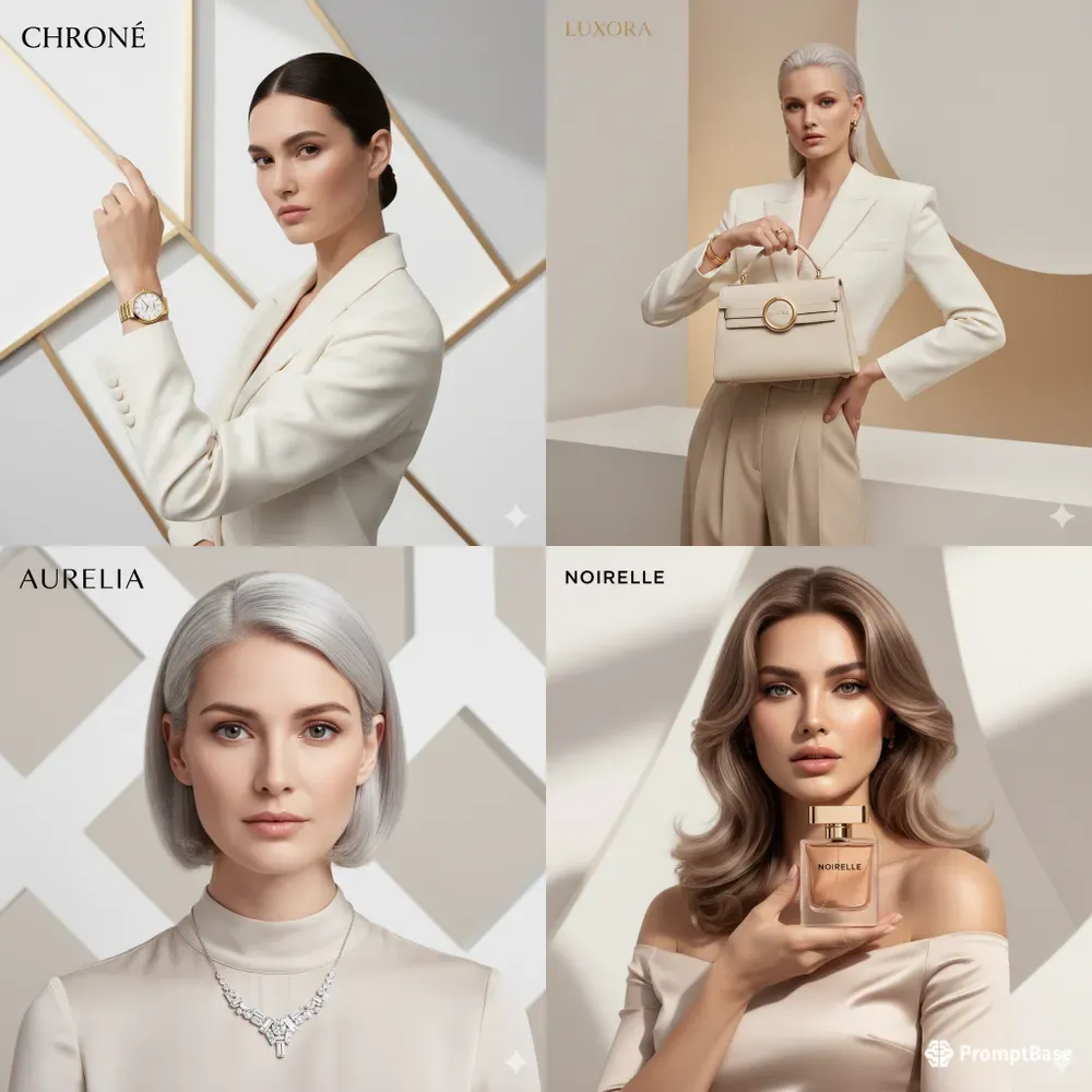 Luxury Modern Model Ads Gemini Image Prompt | PromptBase
