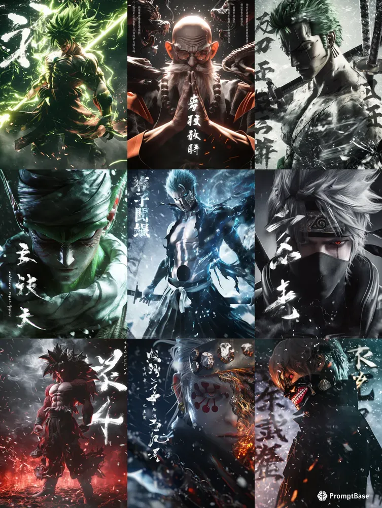 Dramatic Cgi Japanese Posters Midjourney Prompt | PromptBase