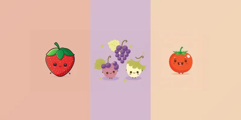 Simple Fruit Vegetable Etc Illustrations