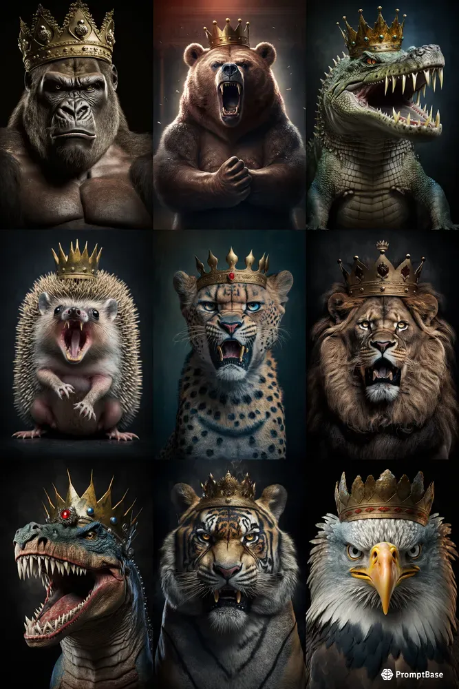 Animals Wearing Crowns