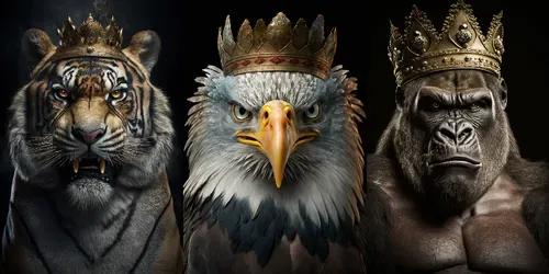 Animals Wearing Crowns generated by midjourney