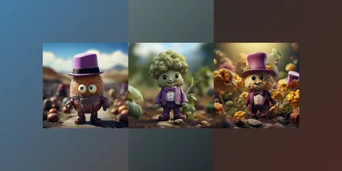 Surrealism Fruit Based Characters generated by midjourney