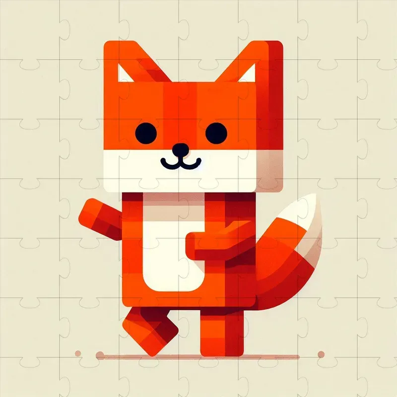 Cute Animal In Minecraft Vector