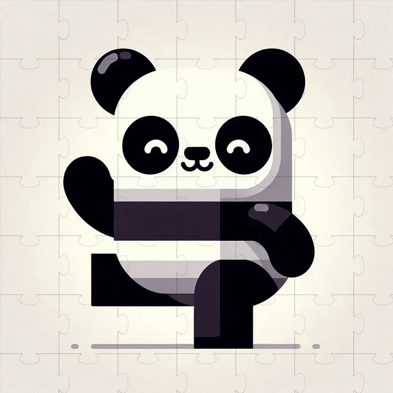 Cute Animal In Minecraft Vector