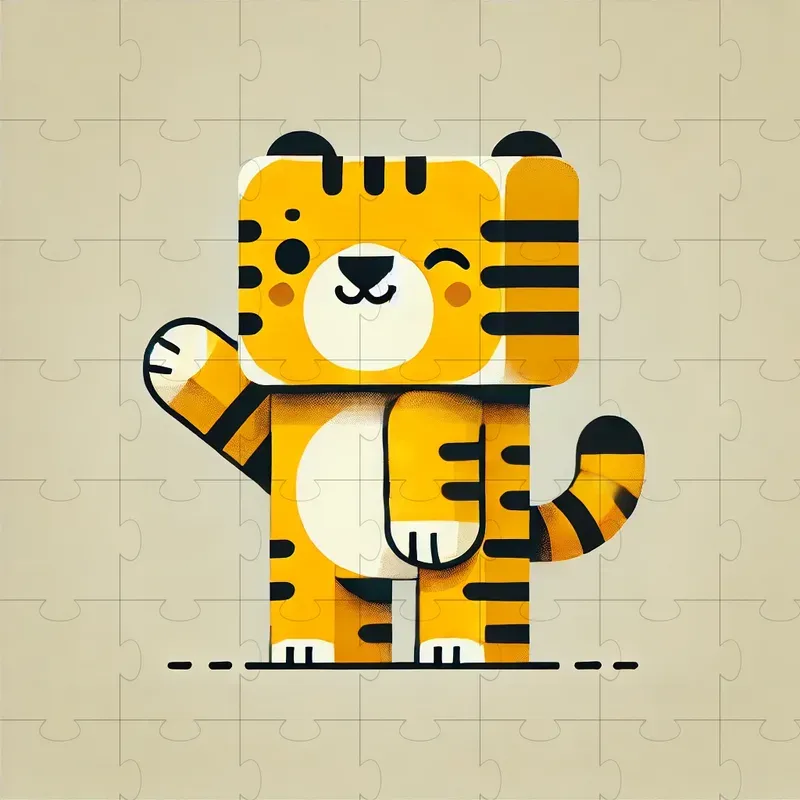 Cute Animal In Minecraft Vector