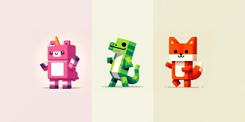 Cute Animal In Minecraft Vector generated by undefined