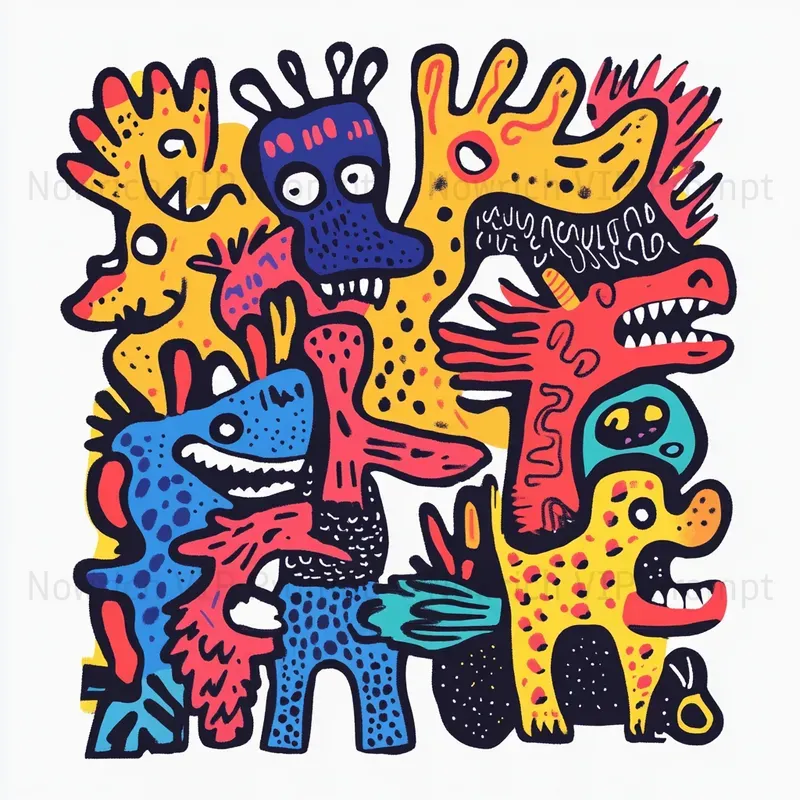 Animals Abstract Doodle Tshirt Designs