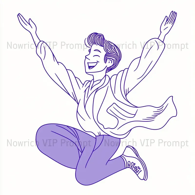 Pop Style Poster Artwork Line Art