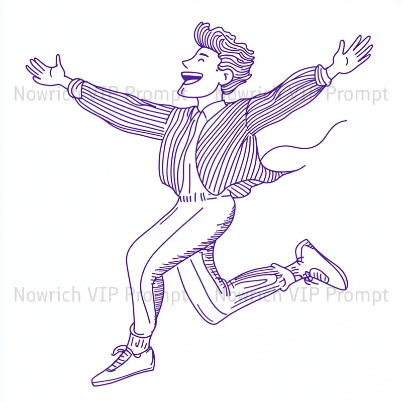 Pop Style Poster Artwork Line Art