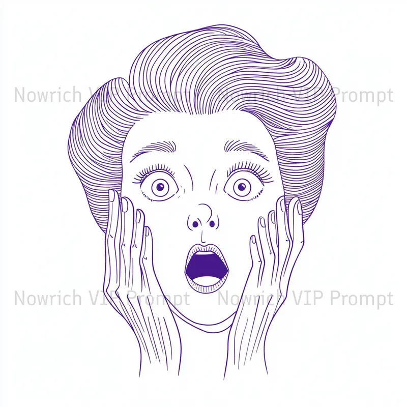 Pop Style Poster Artwork Line Art