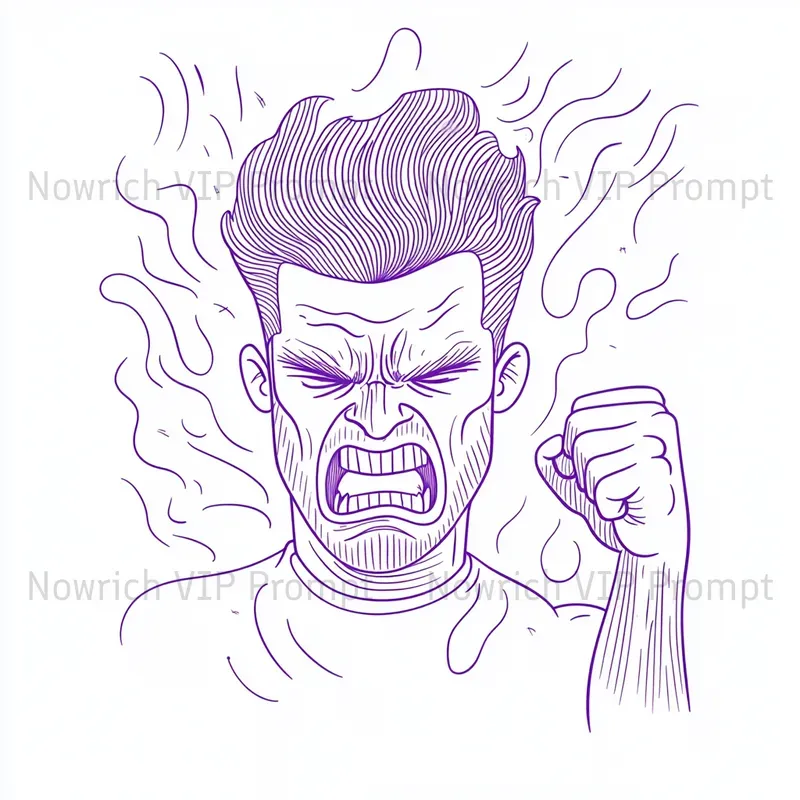 Pop Style Poster Artwork Line Art