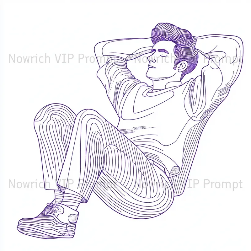 Pop Style Poster Artwork Line Art