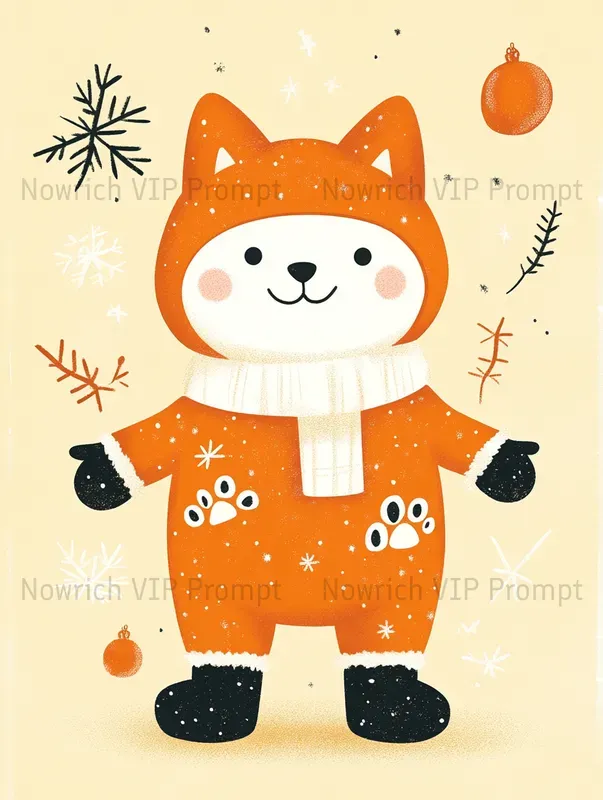 Cute Christmas Gift Wrap Cartoons