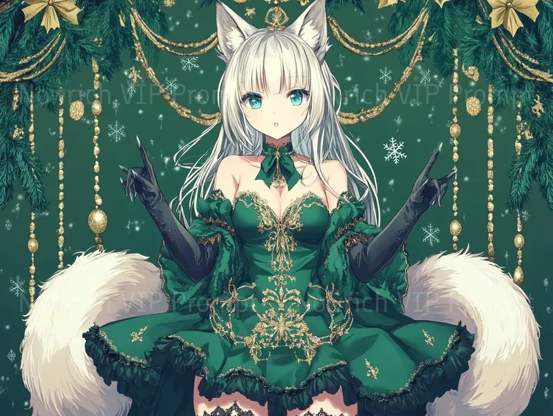 Cute Modern Christmas Anime Art