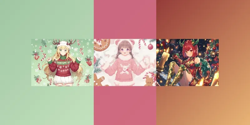 Cute Modern Christmas Anime Art generated by undefined