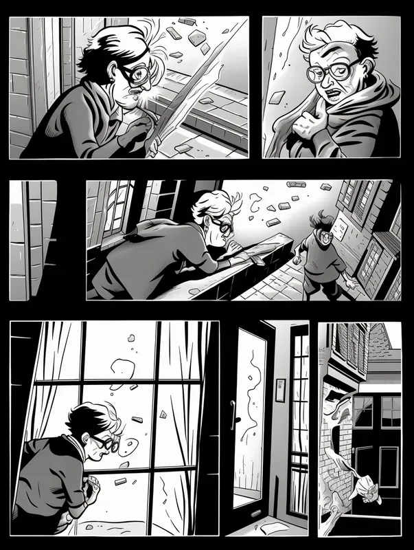 Comic Book Pages Black And White