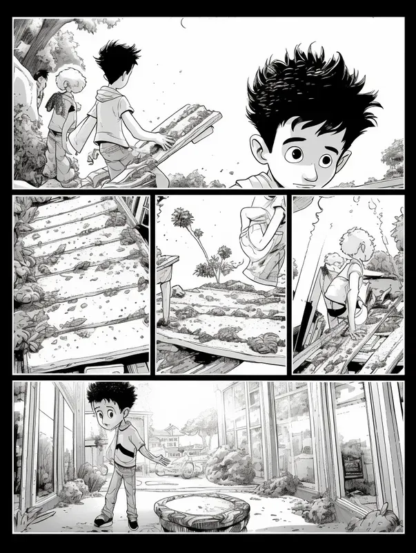 Comic Book Pages Black And White