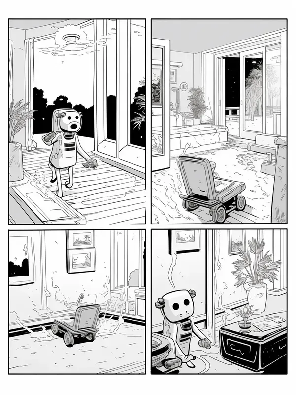 Comic Book Pages Black And White