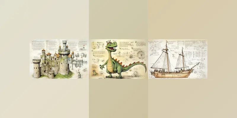 Beautiful Educational Drawings Diagrams generated by undefined