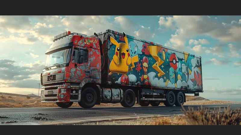 Custom Truck Ad Shot - Epic Vibrant