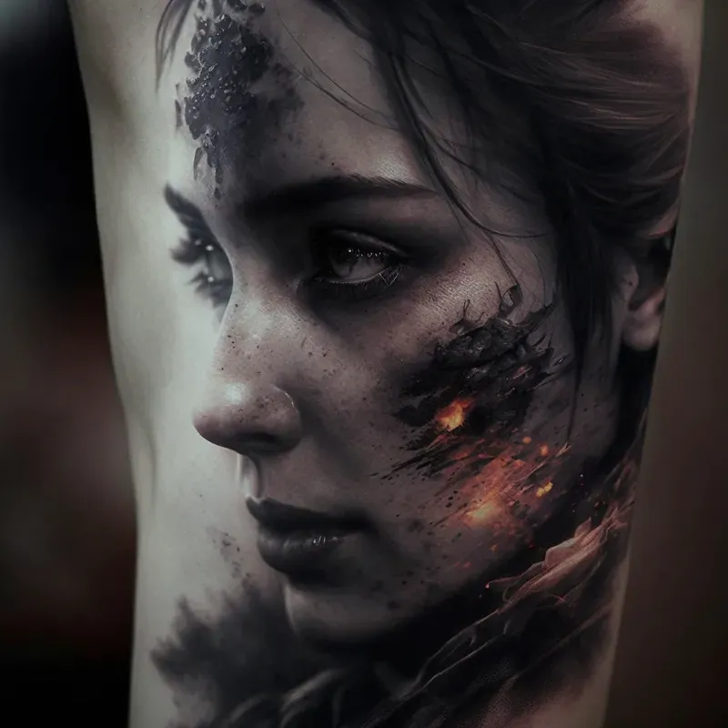 Black And Grey Realistic Tattoos