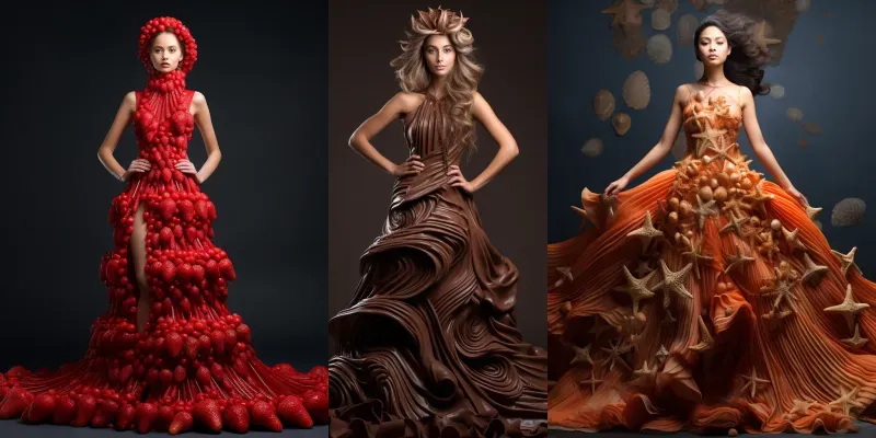 Fruit Dresses Exotic Fashion generated by undefined