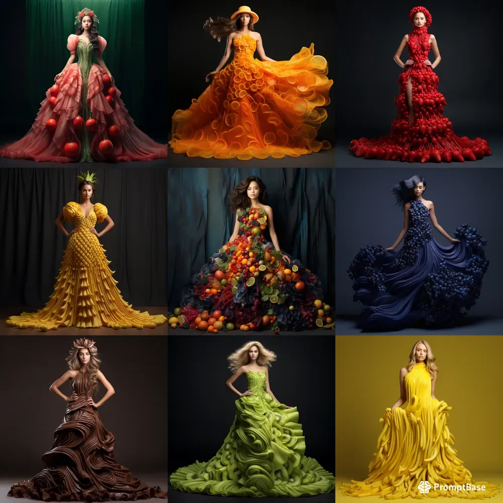 Fruit Dresses Exotic Fashion