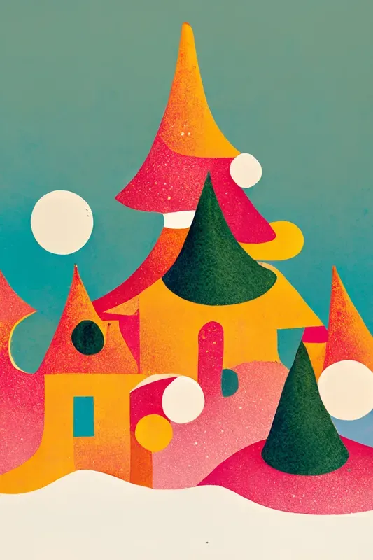 Psychedelic Christmas Card