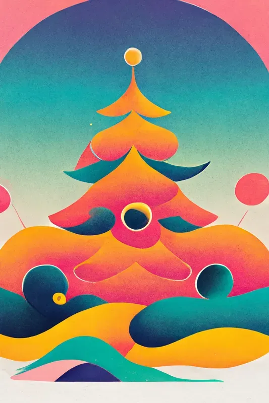 Psychedelic Christmas Card