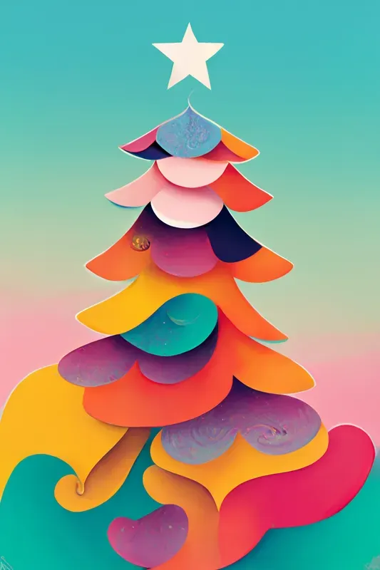 Psychedelic Christmas Card