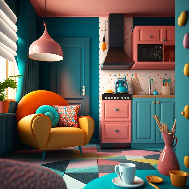 3D Cozy Room Illustrations