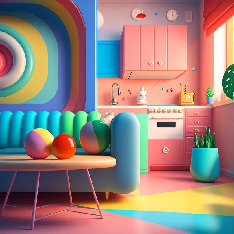 3D Cozy Room Illustrations