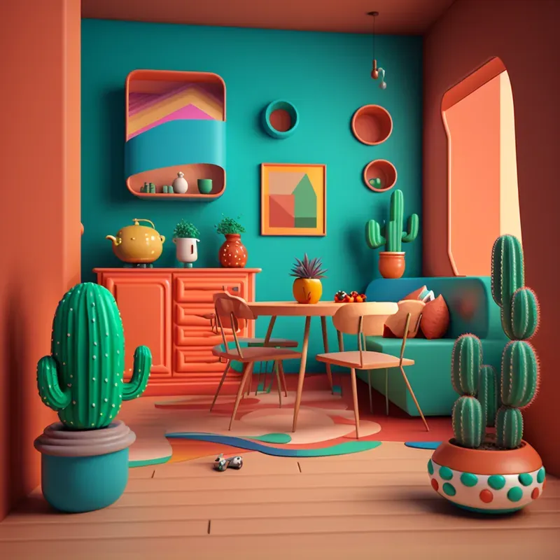 3D Cozy Room Illustrations