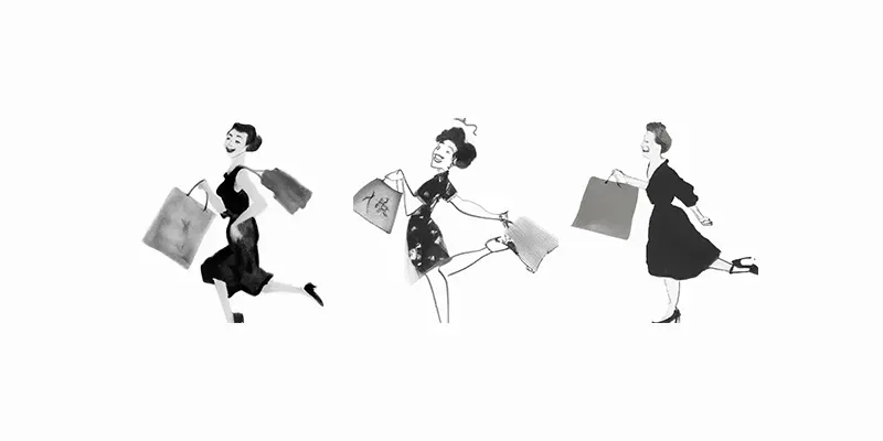 Classic Shopping Ad Illustrations generated by undefined