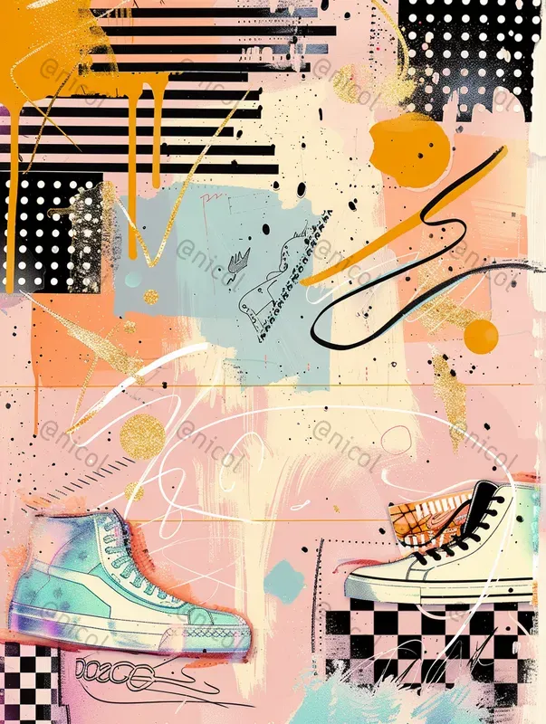 80s Totally Rad Notebook Doodle Art