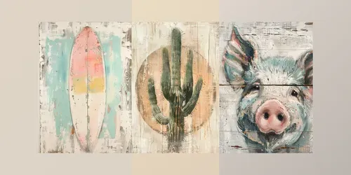 Shabby Farmhouse Wall Art generated by midjourney