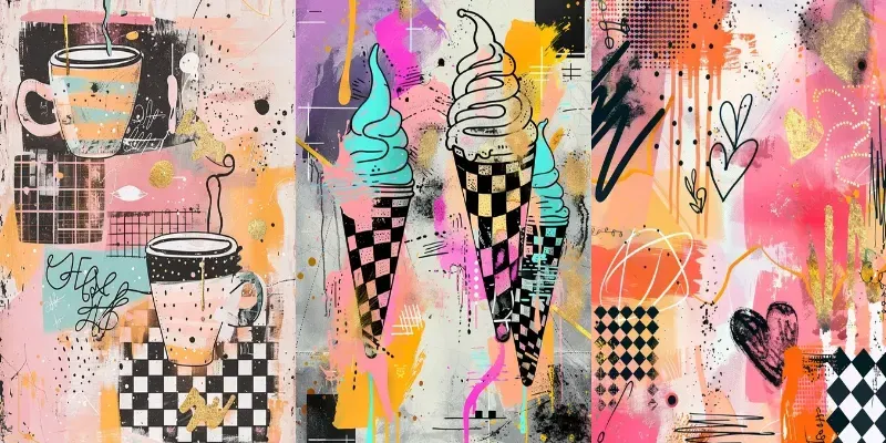 80s Totally Rad Notebook Doodle Art
