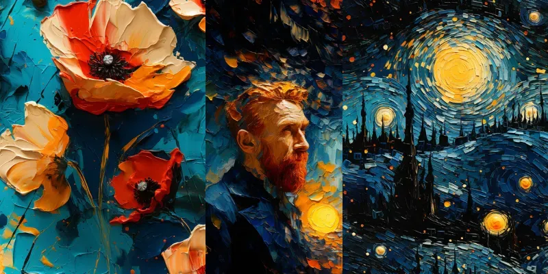 Vincent Van Gogh Style Textures generated by undefined