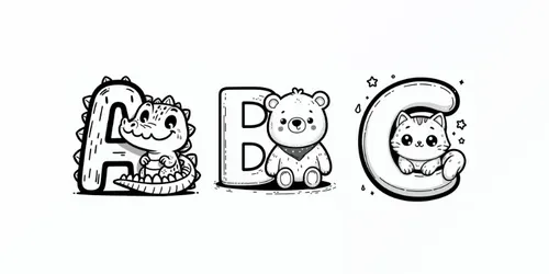 Alphabet Coloring Pages generated by dalle